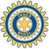 The Inner Wheel logo featuring a yellow gear with blue accents and the words "Inner Wheel" in the centre.